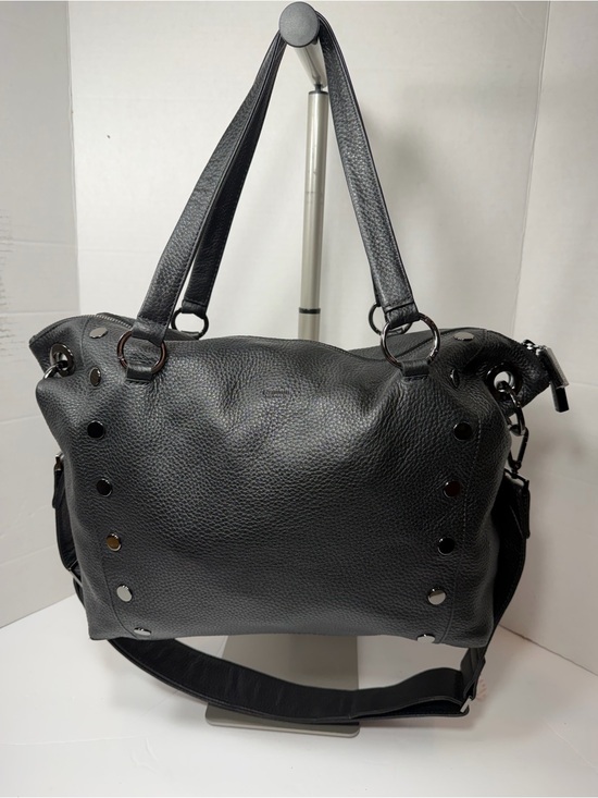 Hammitt Handbags - HAMMIT DANIEL MED GUNMETAL BLACK WITH STRAP $675